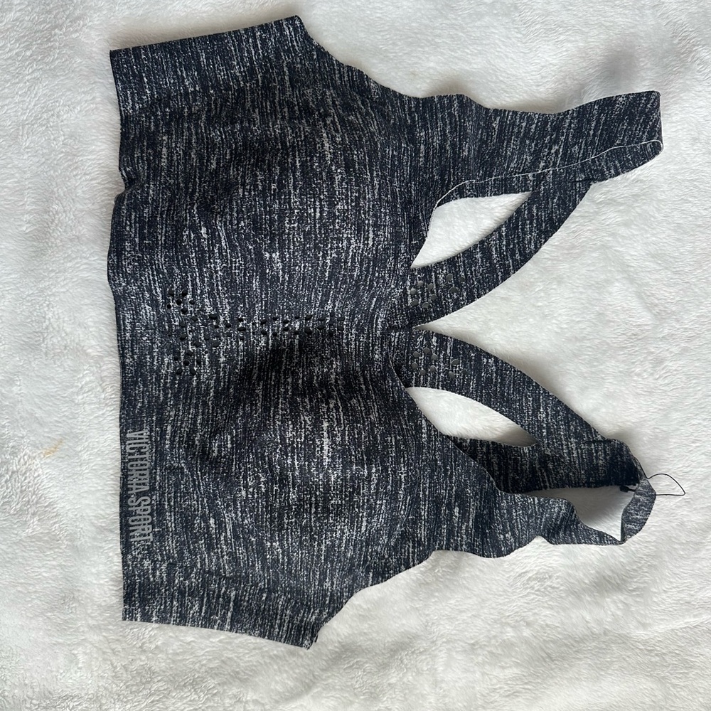 Heathered Black Sports Bra